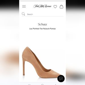 Schutz Lou Pointed Toe Nubuck Leather 4" Pumps Shoes sz 10